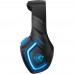 Headset Gamer Draxen DN100 Preto e Azul (DN100/BK-BL) P3 + ADAP P2/P2, USB P/LED