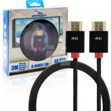 CABO HDMI  3 METROS 2.0 4K - GRASEP - D-4K01
