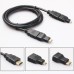 CABO HDMI 1.5M C/ ADAPTADOR MICRO HDMI E MINI HDMI