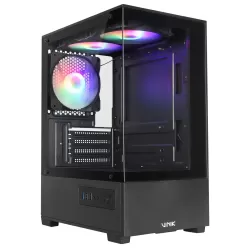 GABINETE GAMER VINIK G-SHIELD VIDRO TEMPERADO C/ 3 FANS - GGGSVBK