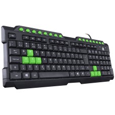 TECLADO GAMER VX GAMING DRAGON V2 ABNT2 1.8M PRETO / VERDE - GT104