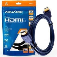 CABO HDMI  2 METROS 2.0 4K - AQUARIO 4K02