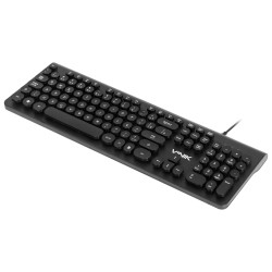 TECLADO US ABNT2 TECLAS REDONDAS PRETO - DC100P