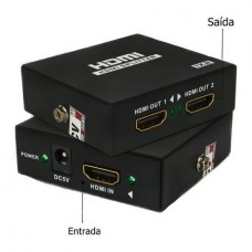 SPLITTER HDMI 1x2 SAIDAS C/FONTE -SP-02