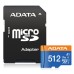 CARTAO MICRO SD 512GB 100MB/s - ADATA AUSDX512GUICL10A1-RA1