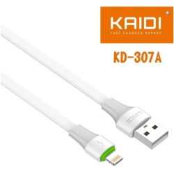 CABO USB / LIGHTNING (P/ IPHONE) KAIDI 1 METRO - (BCO/VERDE)