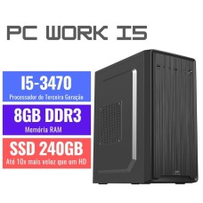 COMPUTADOR  I5-3470 3.2GHZ (3ª geração) 8GB DDR3, SSD 240GB