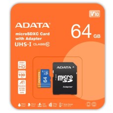 CARTAO MICRO SD  64GB 100MB/s - ADATA