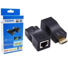 KIT CONVERSOR DE CABO CAT6 EM CABO HDMI (ATÉ 30 METROS)