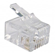 PLUG RJ11 6X4 P/ TELEFONE