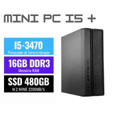 MINI PC  I5-3470 3.2GHZ (3ª geração), 16GB DDR3, SSD NVME 480GB