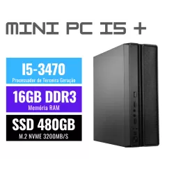 MINI PC  I5-3470 3.2GHZ (3ª geração), 16GB DDR3, SSD NVME 480GB