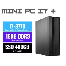 MINI PC  I7-3770 3.6GHZ  (3ª geração), 16GB DDR3, SSD NVME 480GB