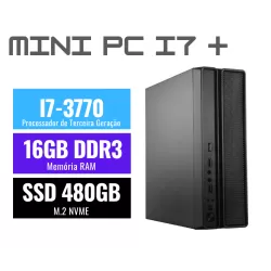 MINI PC  I7-3770 3.6GHZ  (3ª geração), 16GB DDR3, SSD NVME 480GB