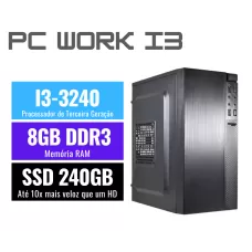COMPUTADOR  I3-3240 3.4GHZ (3ª geração), 8GB DDR3, SSD 240GB