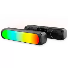 CAIXA DE SOM SOUNDBAR BLUETOOTH 12W USB COM LED RGB GRASEP - D-Y22