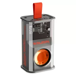 CAIXA DE SOM BLUETOOTH PORTATIL TRANSPARENTE COM LED KAPBOM - KA-8880