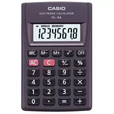 CALCULADORA CASIO DE BOLSO PORTATIL 8 DIGITOS PRETA - HL-4A PT