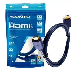CABO HDMI 01 METRO 2.0 4K - AQUARIO 4K01