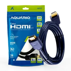 CABO HDMI 03 METROS 2.0 4K - AQUARIO 4K03