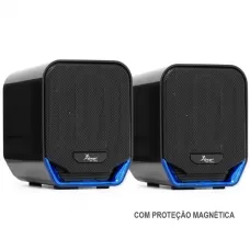 CAIXA DE SOM P2, USB, 12W RMS, PROT MAGNETICA (Knup RO823)