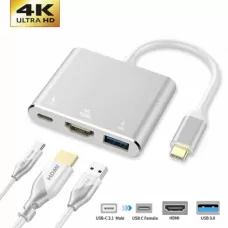 ADAPTADOR TIPO-C P/ HDMI C/ USB P/DEX S8 S9 S10 Note 8 9 10 MACBOOK