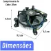COOLER P/ CPU ( P/ INTEL ATÉ 65W ) - PRETO