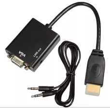 CONVERSOR DE HDMI PARA VGA + AUDIO P2