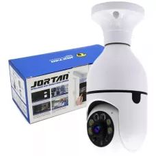 Camera de Segurança  tipo lampada, 110/220V, WIFI, Rotativa 360º, IR, Leds, App Yoosee