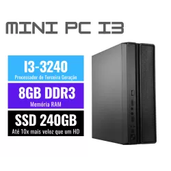 MINI PC  I3-3240 3.4GHZ (3ª geração), 8GB DDR3, SSD 240GB