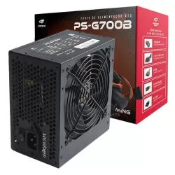 FONTE ATX 700W BIVOLT AUTOM. S/ CABO (PS-G700M) 80+ WHITE - C3TECH