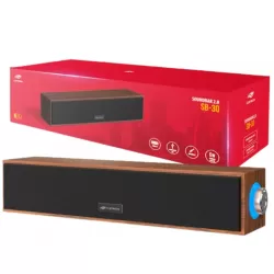 CAIXA DE SOM SOUNDBAR 2.0 SB-30BW MARROM C3TECH