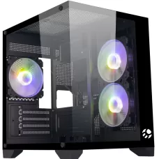 GABINETE GAMER BLUECASE BG-052 SOUL PRO, PRETO, VIDRO, C/ 3 FANS ARGB