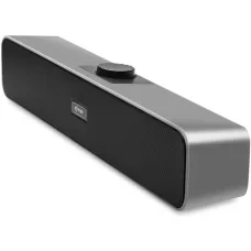 Caixa de Som Mini Soundbar Potente p/ Smart TV, PC, Notebook, P2 e USB Preto